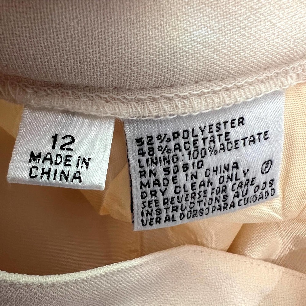 Vintage Albert Nipon Evening Hand Beaded Ivory Si… - image 3